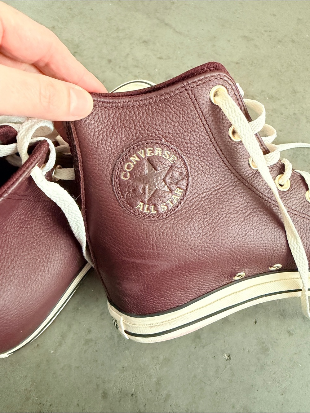 Converse All Star High Top Sneakers - Dark Brown and White - Picture 9 of 10
